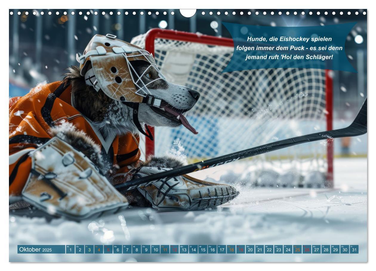 Bild: 9783457160688 | Der tierisch lustige Eishockey Kalender (Wandkalender 2025 DIN A3...