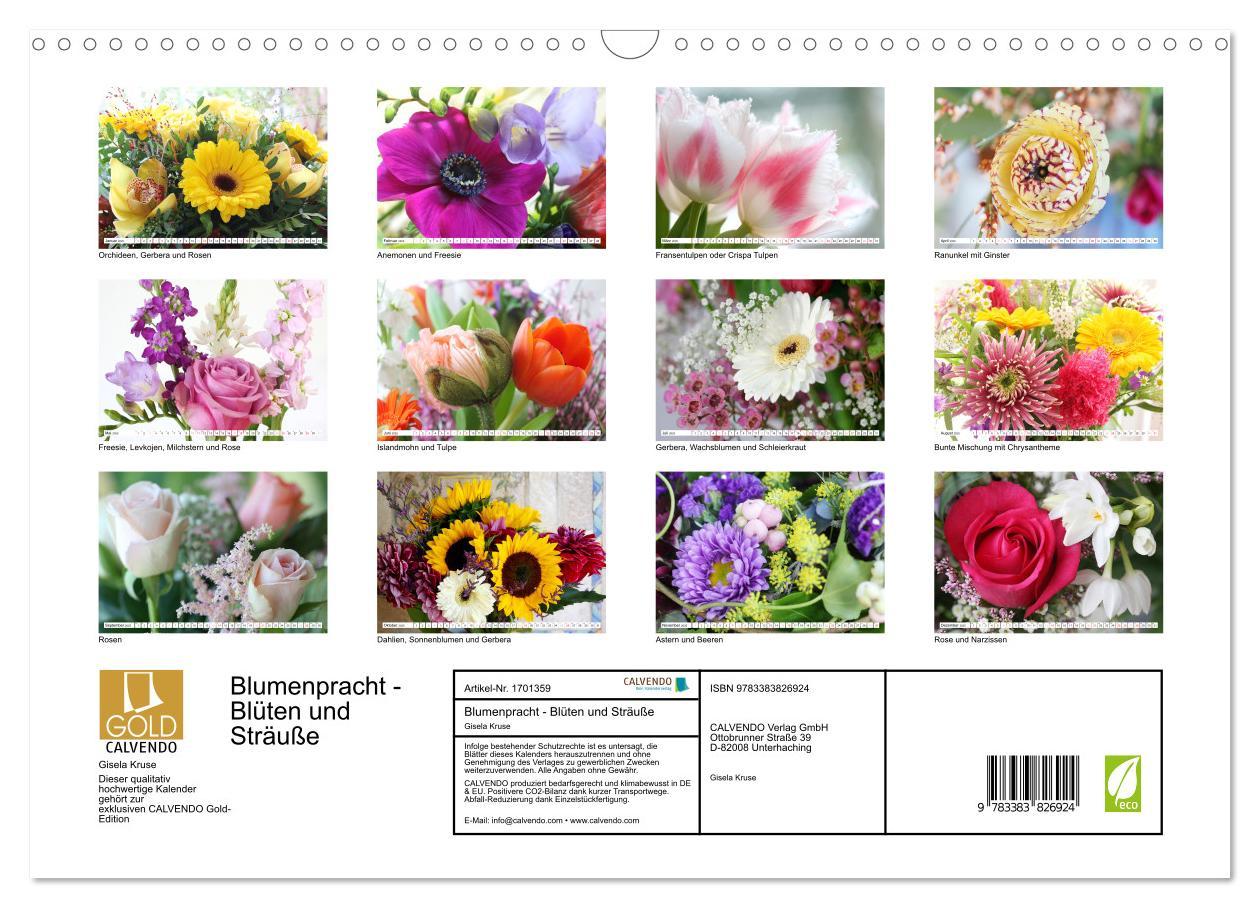 Bild: 9783383826924 | Blumenpracht - Blüten und Sträuße (Wandkalender 2025 DIN A3 quer),...