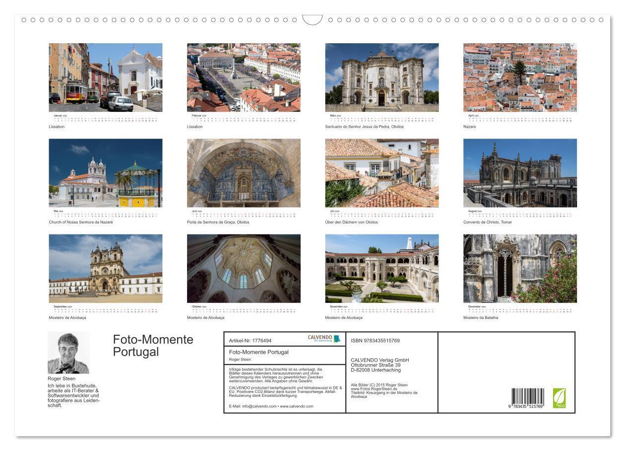 Bild: 9783435515769 | Foto-Momente Portugal (Wandkalender 2025 DIN A2 quer), CALVENDO...