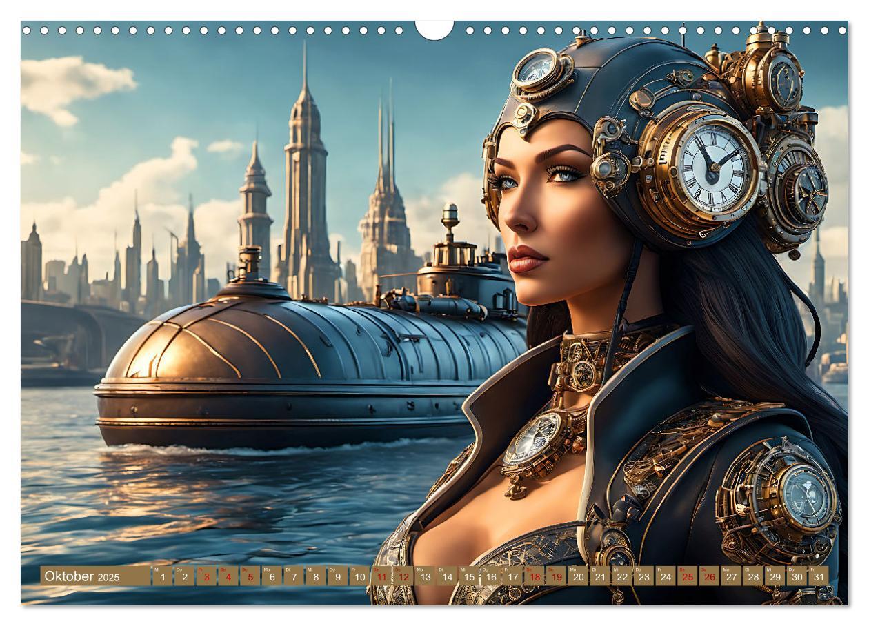 Bild: 9783383845444 | Steampunk - Mensch und Maschine (Wandkalender 2025 DIN A3 quer),...