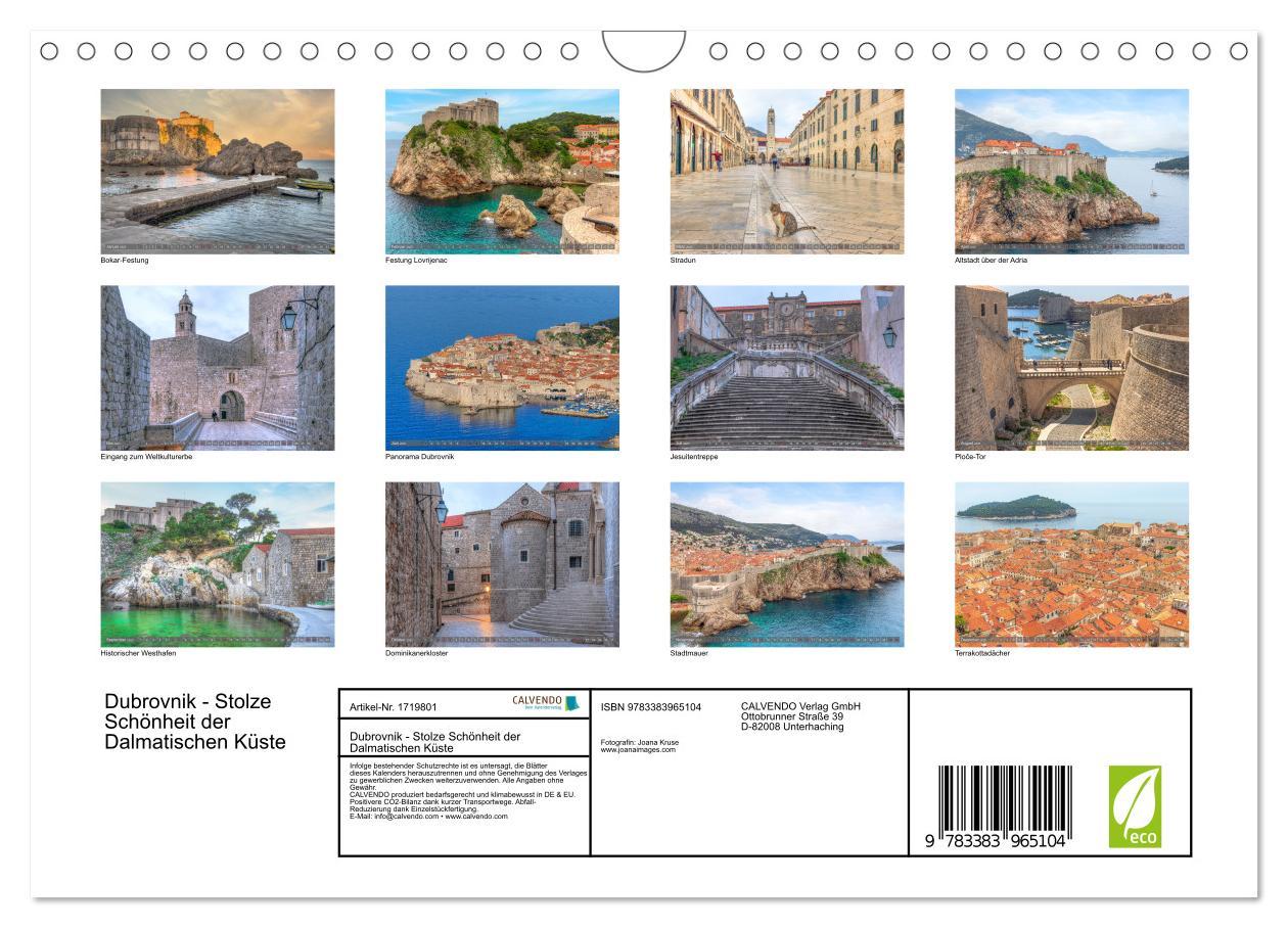 Bild: 9783383965104 | Dubrovnik - Stolze Schönheit der Dalmatischen Küste (Wandkalender...