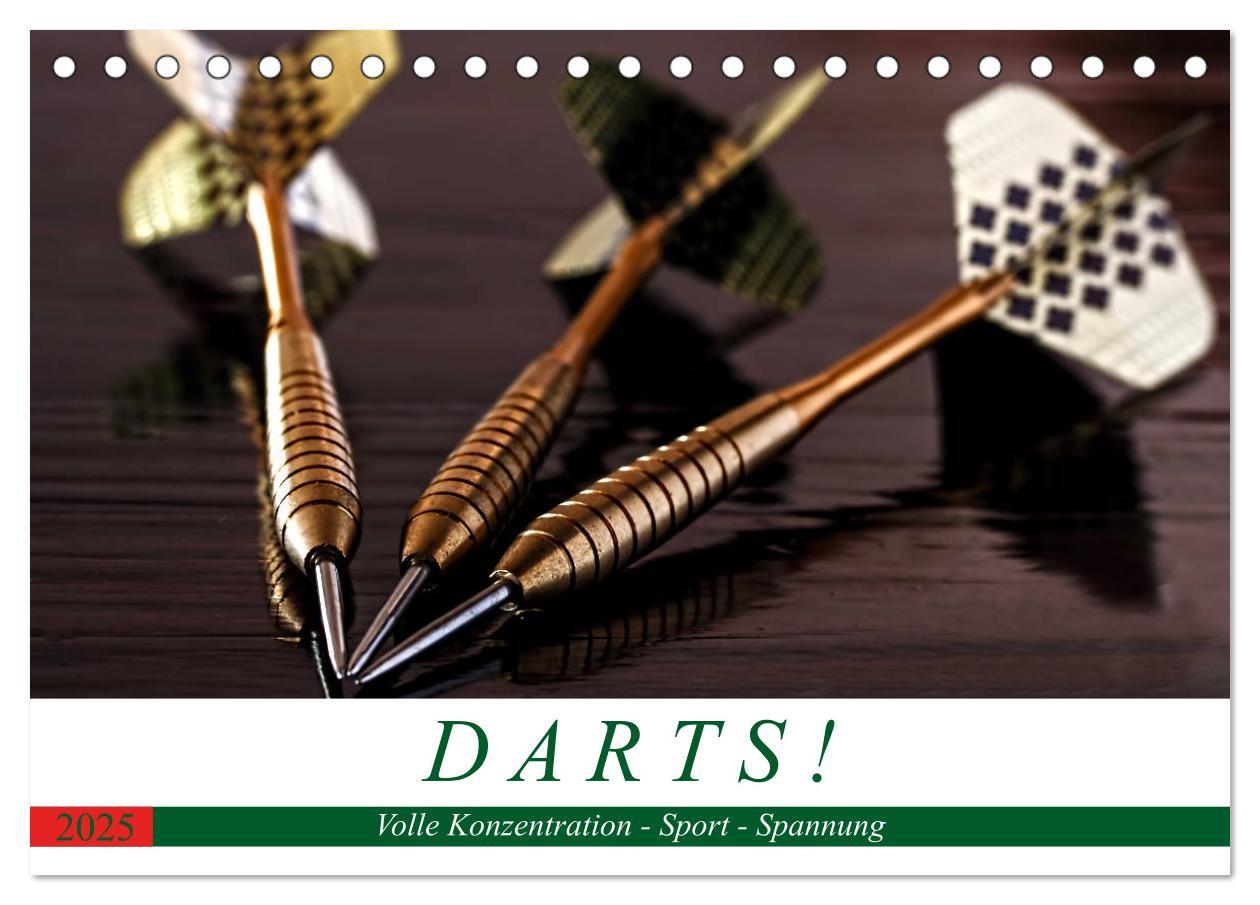 Cover: 9783435289073 | Darts. Konzentration - Sport - Spannung (Tischkalender 2025 DIN A5...