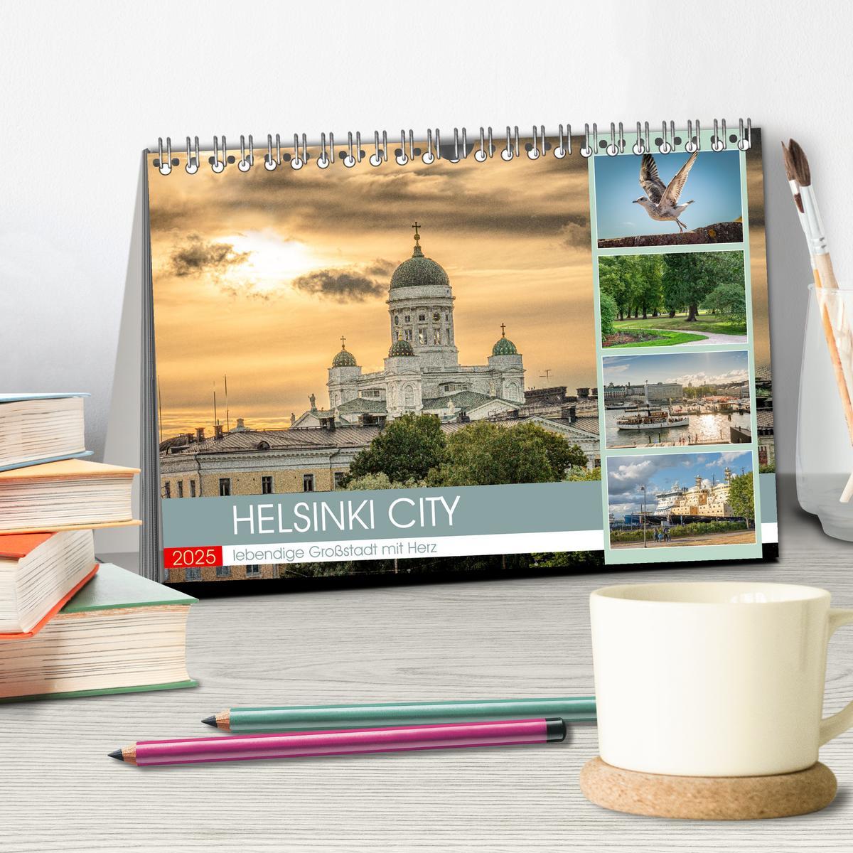 Bild: 9783383944734 | HELSINKI CITY (Tischkalender 2025 DIN A5 quer), CALVENDO...