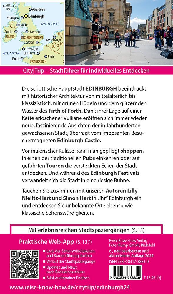 Rückseite: 9783831738830 | Reise Know-How CityTrip Edinburgh | Lilly Nielitz-Hart (u. a.) | Buch