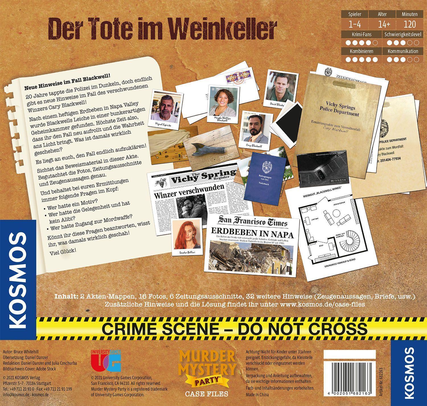 Bild: 4002051682163 | Murder Mystery Case File - Der Tote im Weinkeller | Spiel | Deutsch