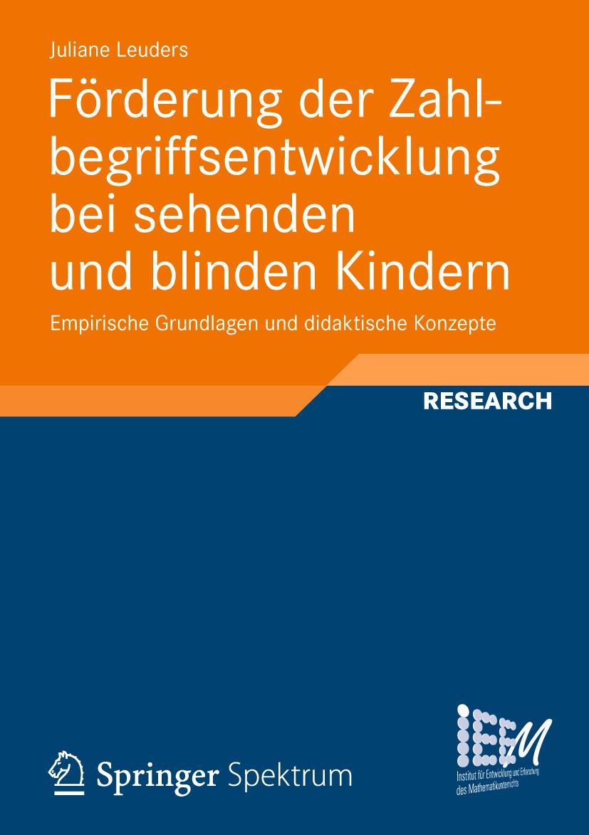 Cover: 9783834825483 | Förderung der Zahlbegriffsentwicklung bei sehenden und blinden Kindern