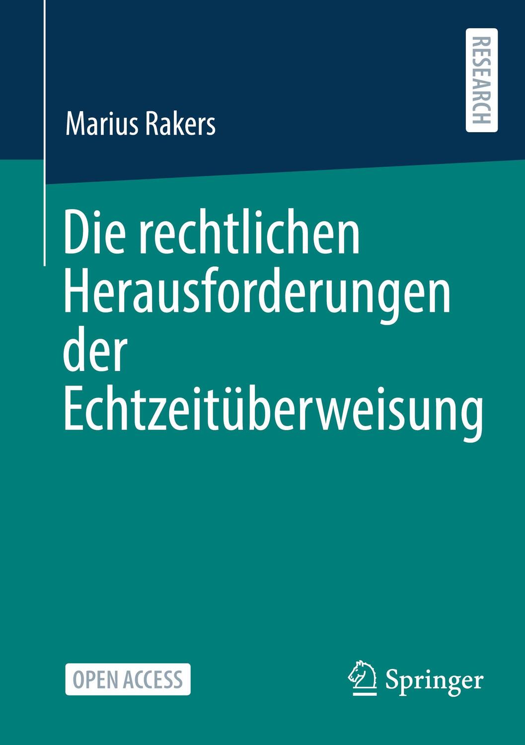 Cover: 9783658414801 | Die rechtlichen Herausforderungen der Echtzeitüberweisung | Rakers