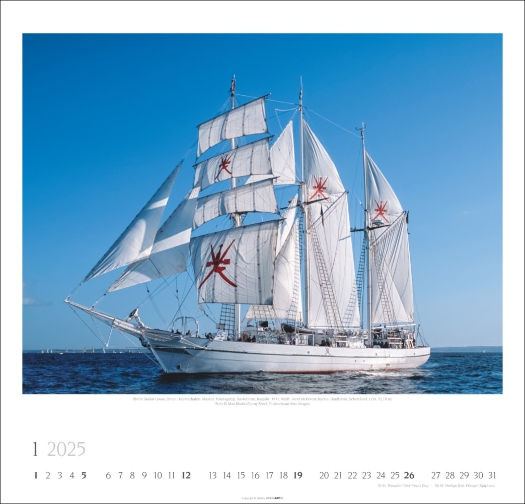 Bild: 9783839900345 | Tall Ships Kalender 2025 | Kalender | Spiralbindung | 14 S. | Deutsch