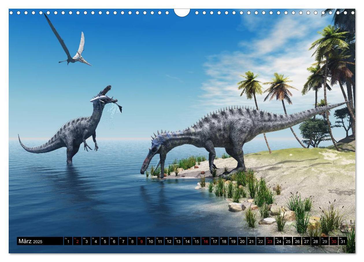 Bild: 9783435567799 | Dinosaurier. Urzeitliche Giganten (Wandkalender 2025 DIN A3 quer),...