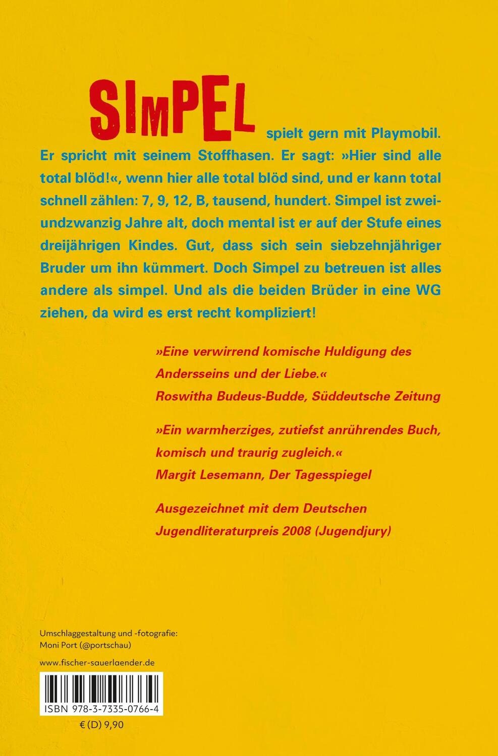 Rückseite: 9783733507664 | Simpel | Roman | Marie-Aude Murail | Taschenbuch | 304 S. | Deutsch