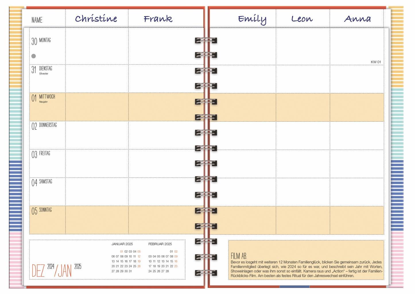 Bild: 9783756407682 | Mama AG Familienplaner Buch A5 2025 | Heye | Kalender | Spiralbindung