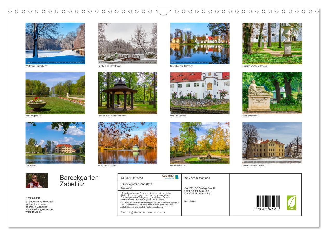 Bild: 9783435609291 | Barockgarten Zabeltitz (Wandkalender 2025 DIN A3 quer), CALVENDO...