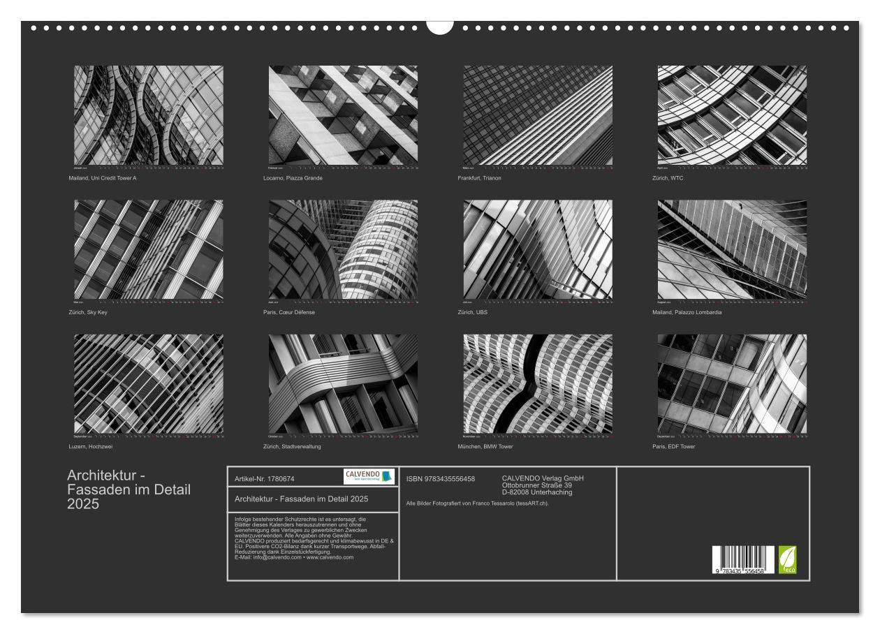 Bild: 9783435556458 | Architektur - Fassaden im Detail 2025 (Wandkalender 2025 DIN A2...