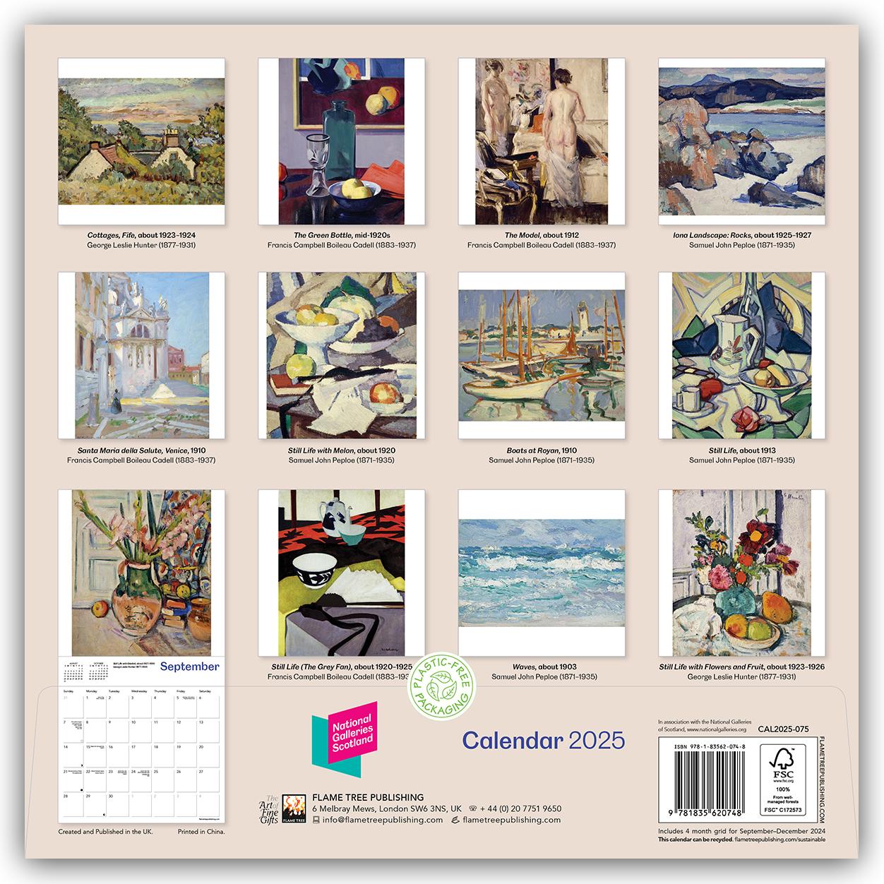 Rückseite: 9781835620748 | National Galleries Scotland: Scottish Colourists Wall Calendar 2025...