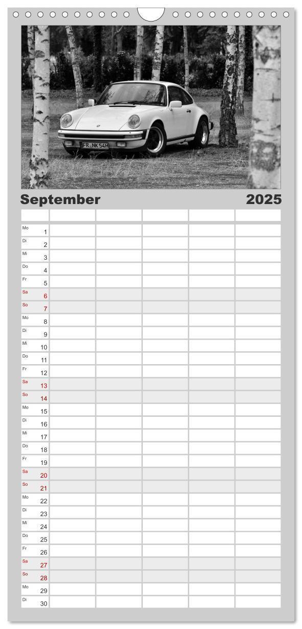 Bild: 9783457105290 | Familienplaner 2025 - Porsche 911 SC mit 5 Spalten (Wandkalender,...