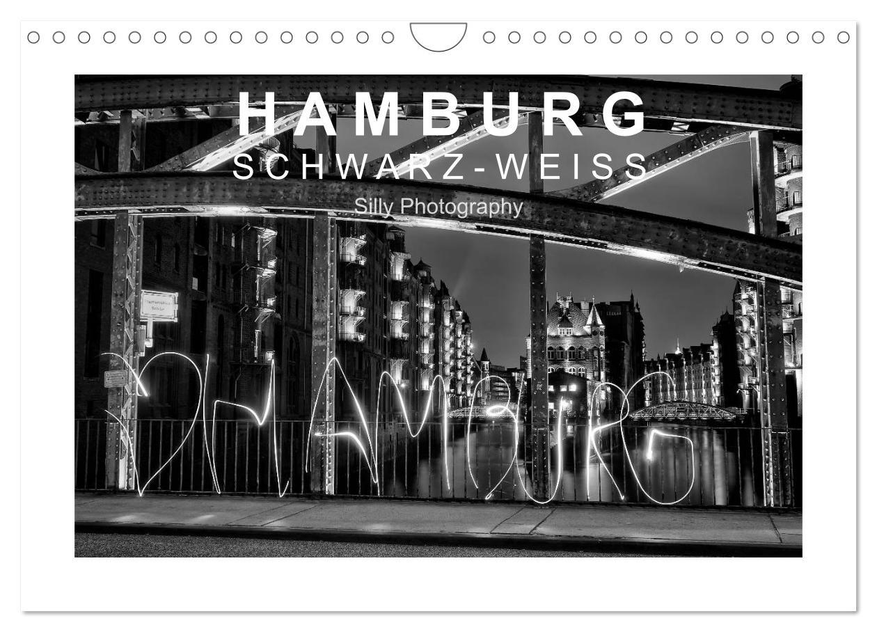 Cover: 9783435837991 | Hamburg in schwarz-weiß (Wandkalender 2025 DIN A4 quer), CALVENDO...