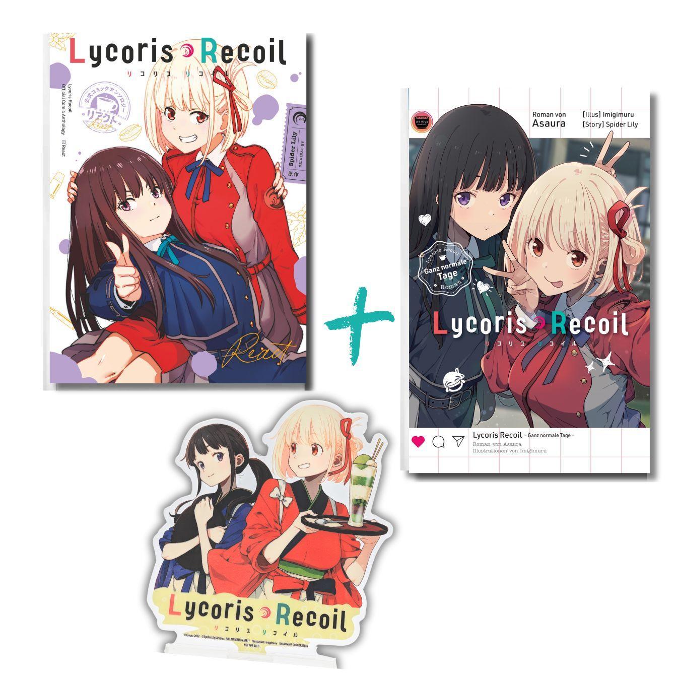 Cover: 9783741640575 | Lycoris Recoil Bundle: Manga + Roman + Acrylfigur | Spider (u. a.)