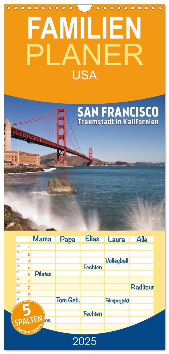 Cover: 9783457113639 | Familienplaner 2025 - San Francisco - Traumstadt in Kalifornien mit...