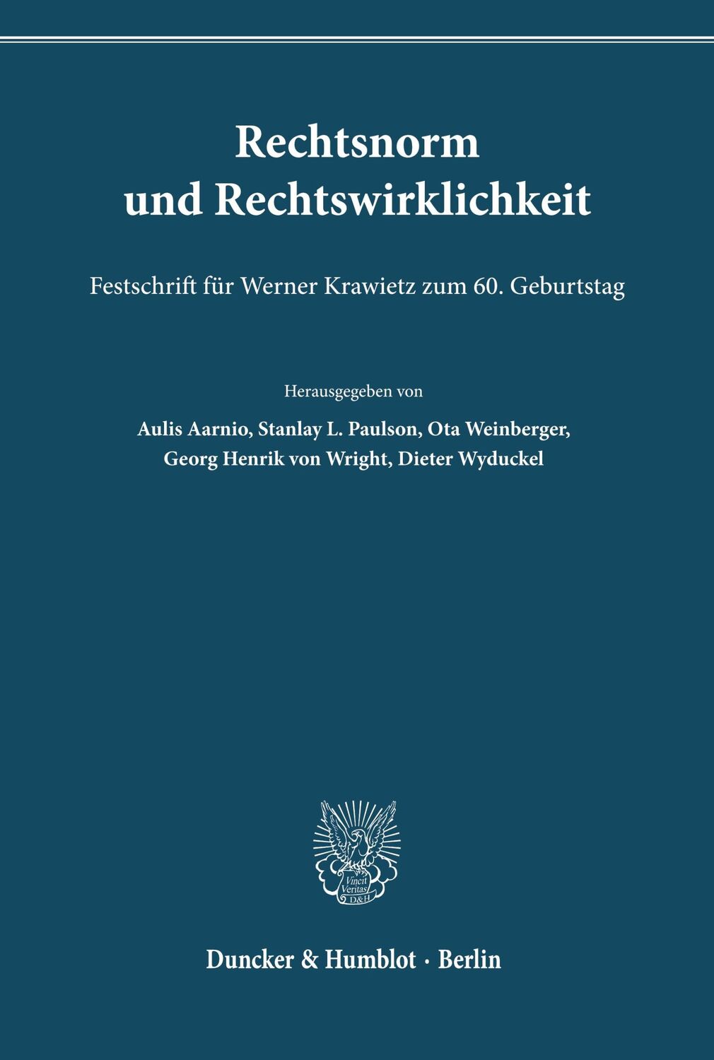 Cover: 9783428079063 | Rechtsnorm und Rechtswirklichkeit. | Stanlay L. Paulson (u. a.) | Buch