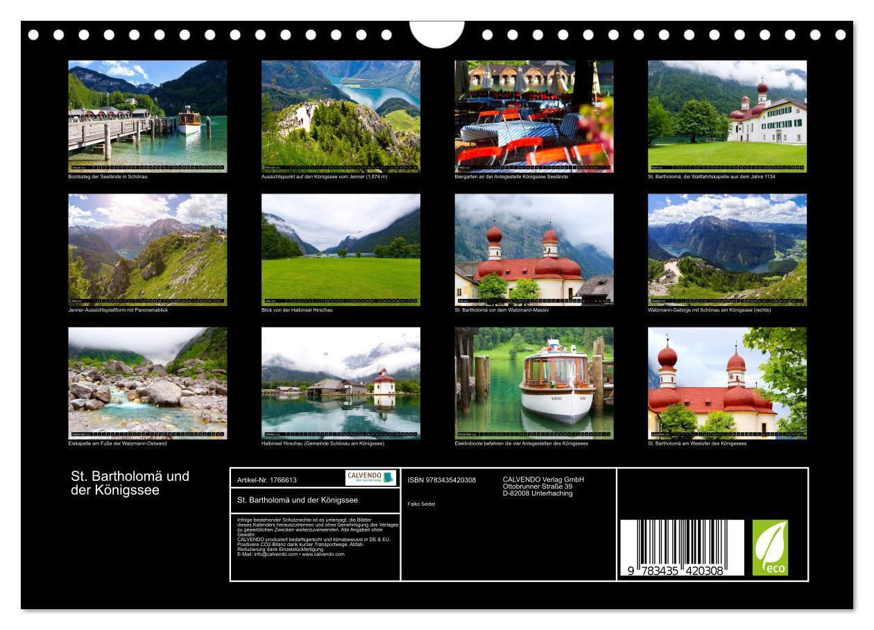 Bild: 9783435420308 | St. Bartholomä und der Königssee (Wandkalender 2025 DIN A4 quer),...