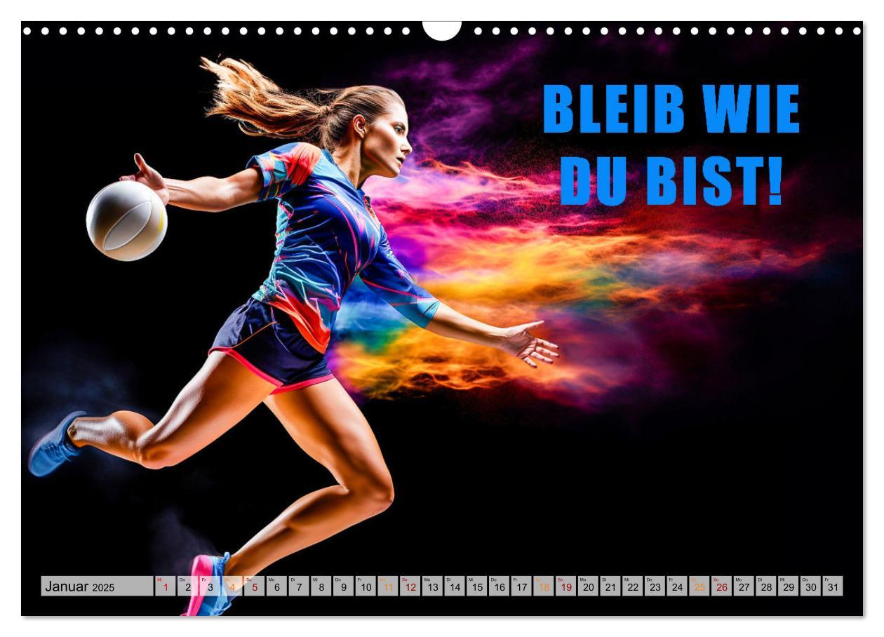 Bild: 9783383861994 | Volleyball und Motivation (Wandkalender 2025 DIN A3 quer), CALVENDO...