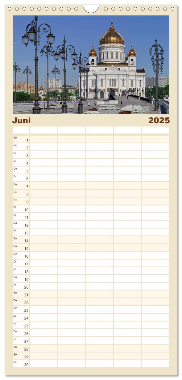 Bild: 9783457120972 | Familienplaner 2025 - Moskau mit 5 Spalten (Wandkalender, 21 x 45...