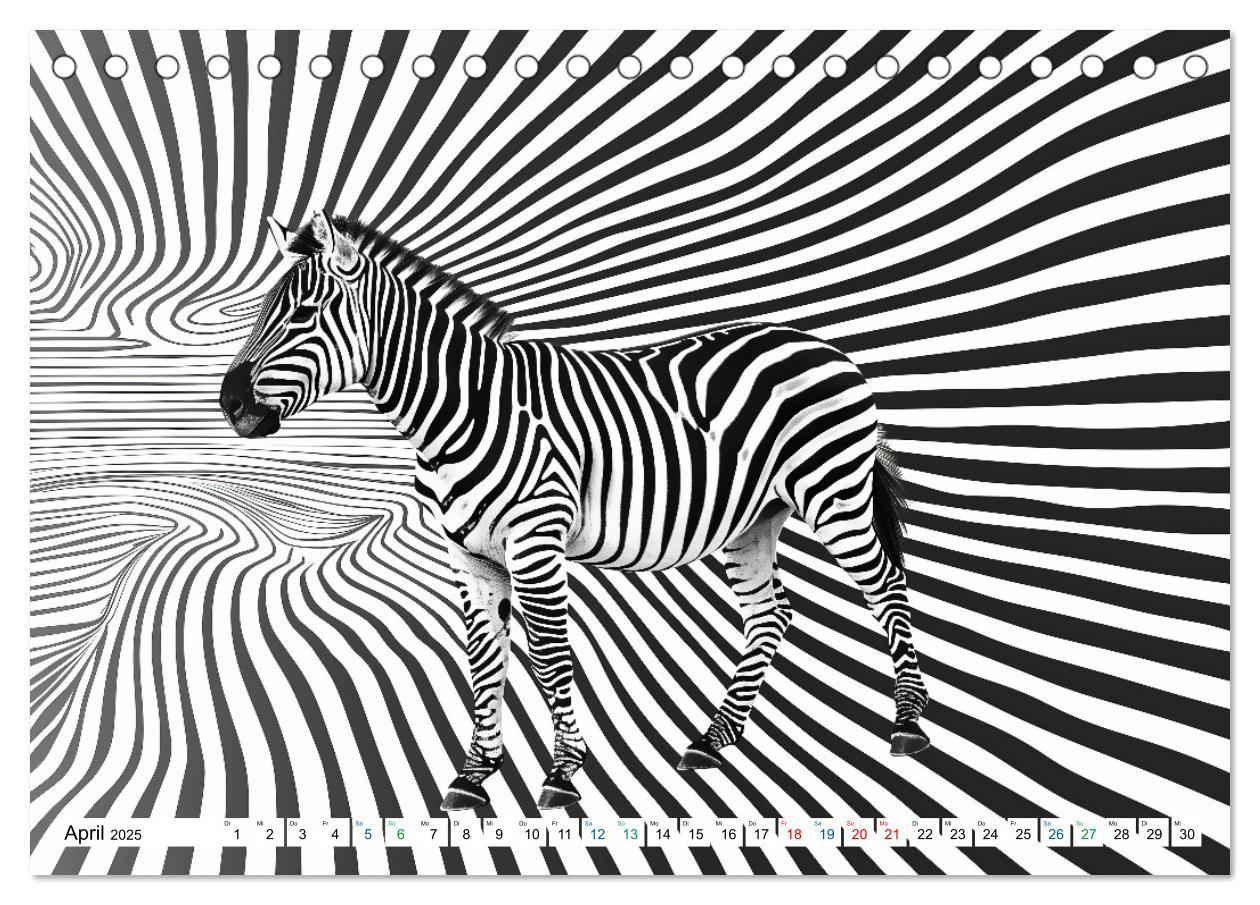 Bild: 9783457146194 | ZEBRAS - Modern Art (Tischkalender 2025 DIN A5 quer), CALVENDO...