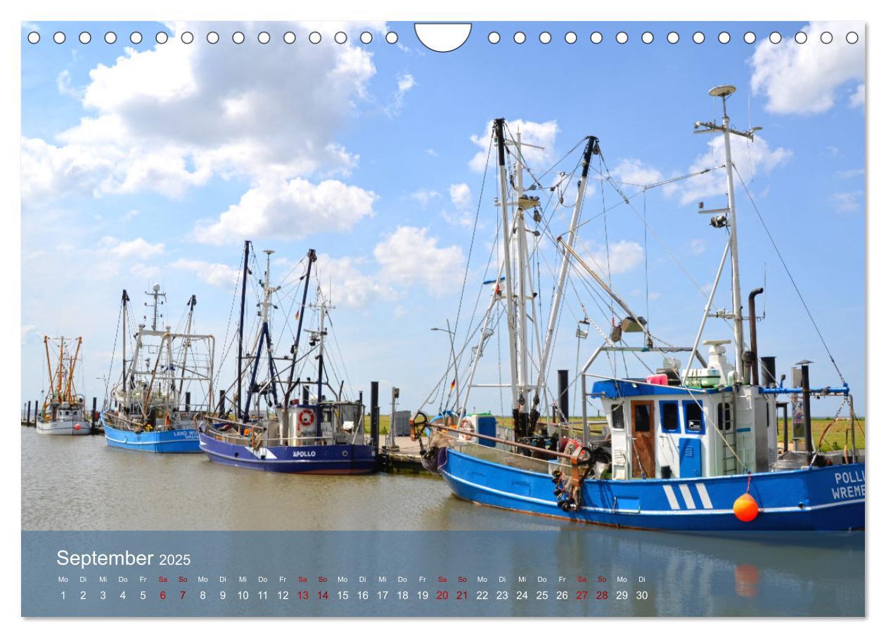 Bild: 9783435014514 | Nordsee-Krabbenkutter (Wandkalender 2025 DIN A4 quer), CALVENDO...