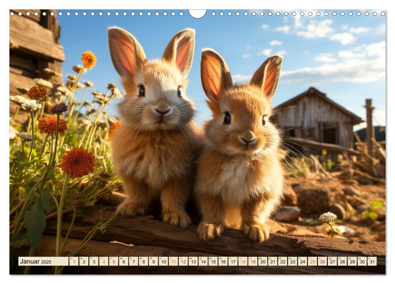 Bild: 9783383836688 | Viele Tiere auf dem Bauernhof (Wandkalender 2025 DIN A3 quer),...