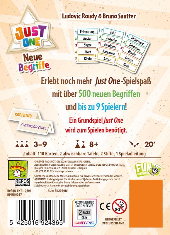 Bild: 5425016924365 | Just One - Neue Begriffe *GEM* *NET* | Ludovic Roudy (u. a.) | Spiel