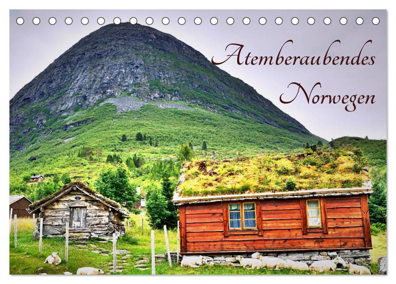 Cover: 9783435569366 | Atemberaubendes Norwegen (Tischkalender 2025 DIN A5 quer), CALVENDO...