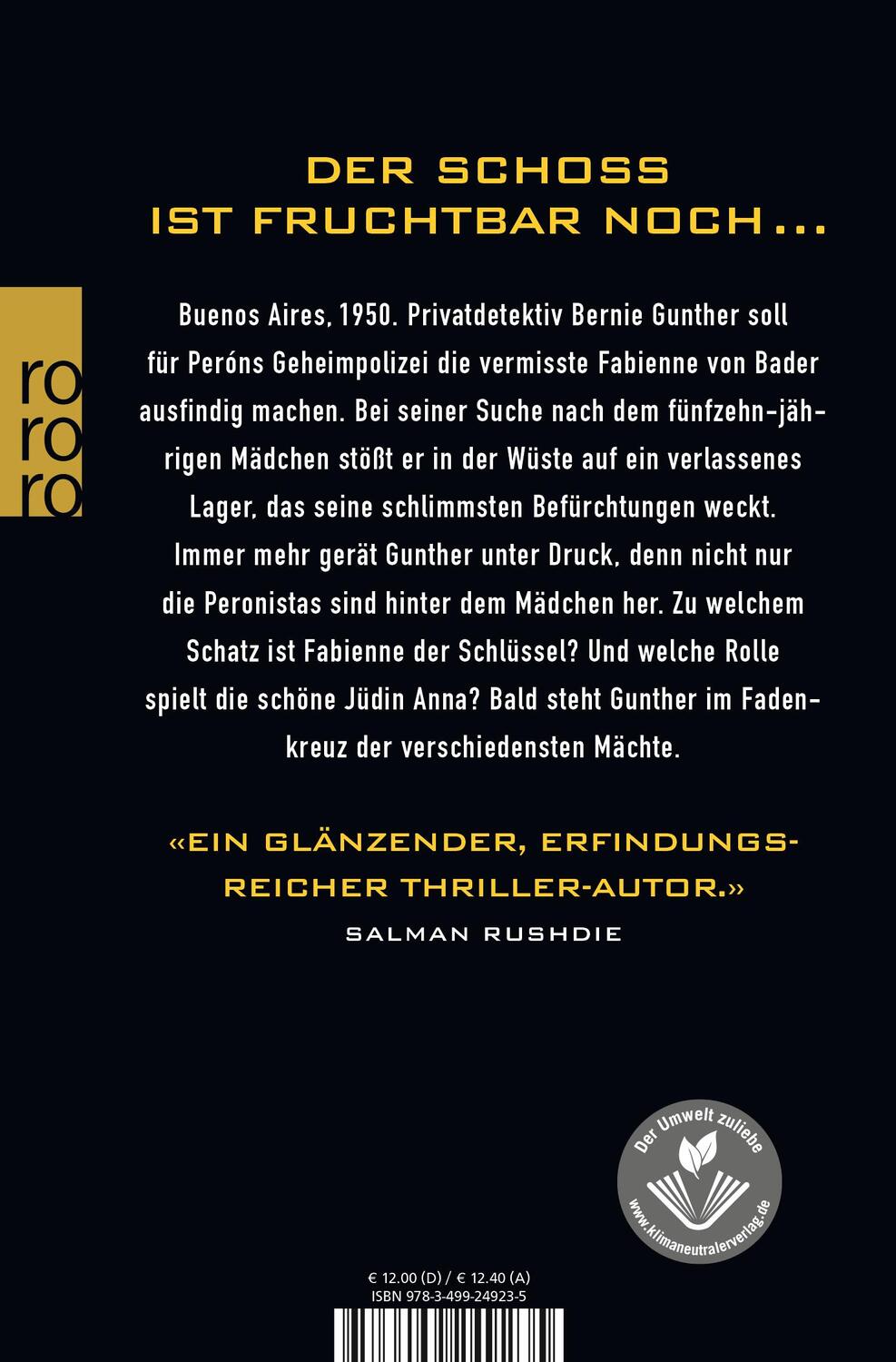 Rückseite: 9783499249235 | Das letzte Experiment | Philip Kerr | Taschenbuch | Deutsch | 2010