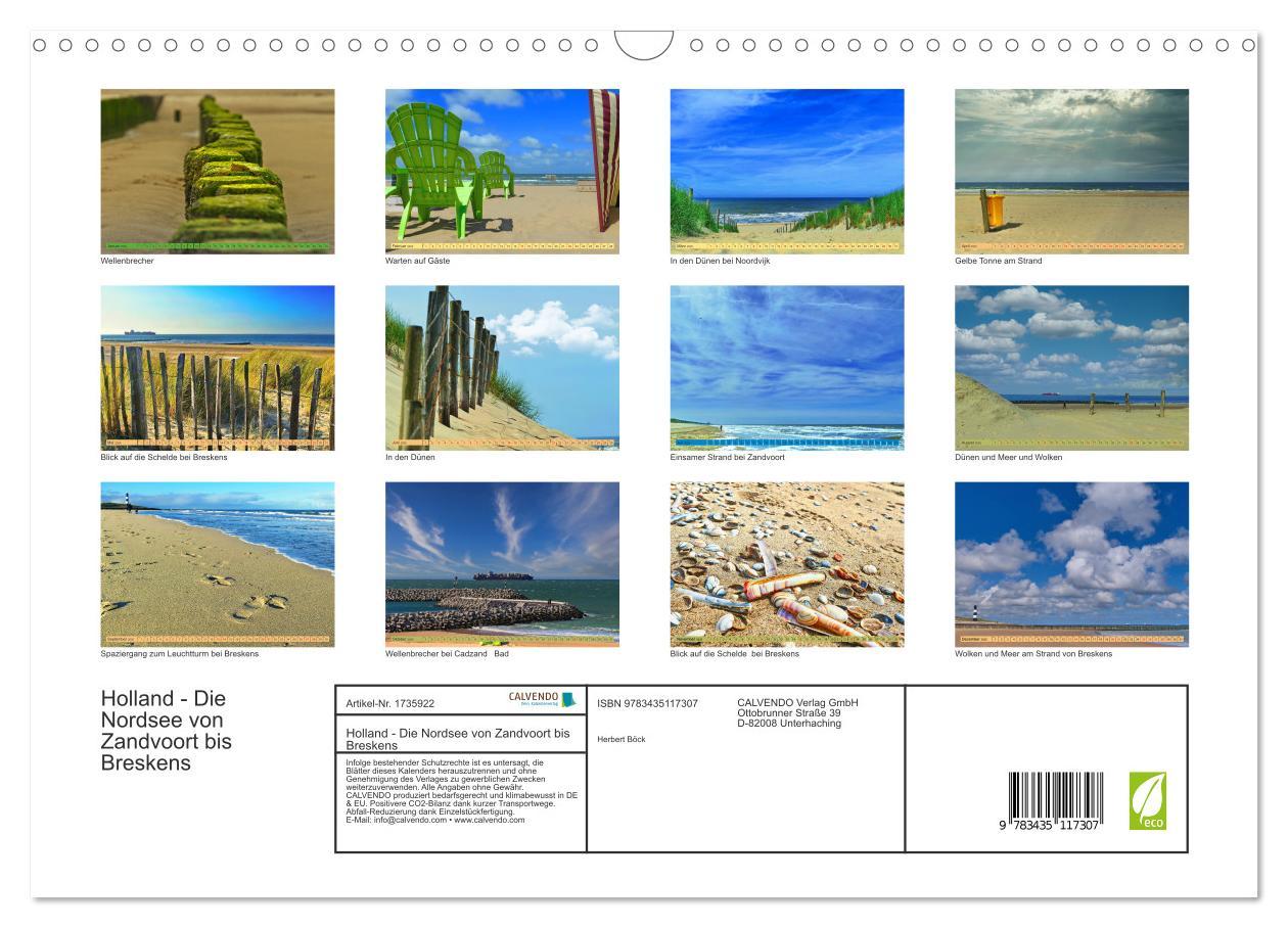 Bild: 9783435117307 | Holland - Die Nordsee von Zandvoort bis Breskens (Wandkalender 2025...