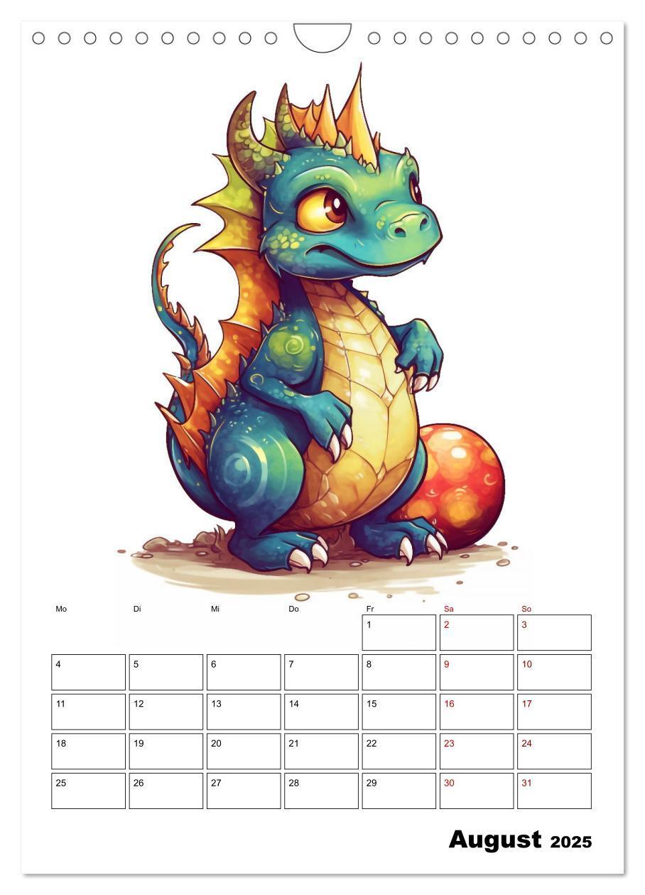 Bild: 9783435869084 | Niedliche Drachen (Wandkalender 2025 DIN A4 hoch), CALVENDO...