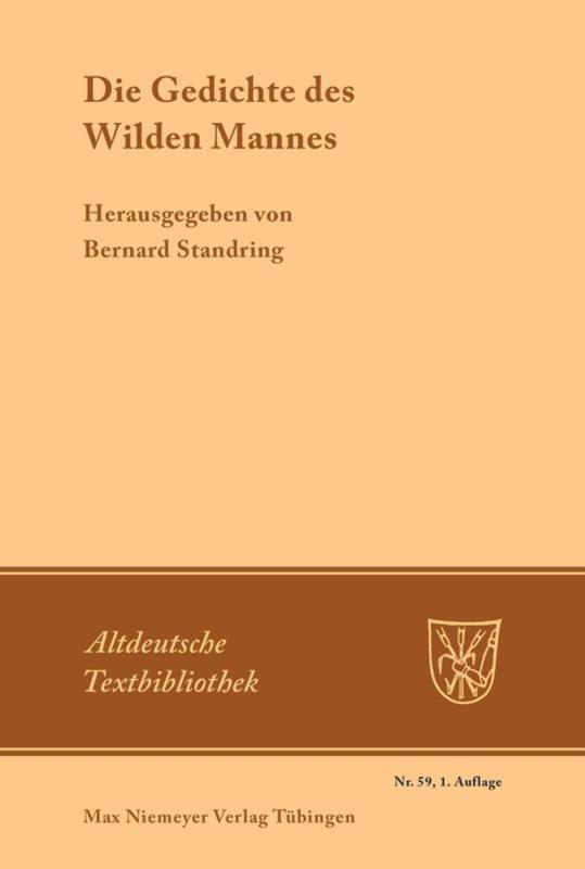 Cover: 9783484200333 | Die Gedichte des Wilden Mannes | Bernard Standring | Taschenbuch | XIV