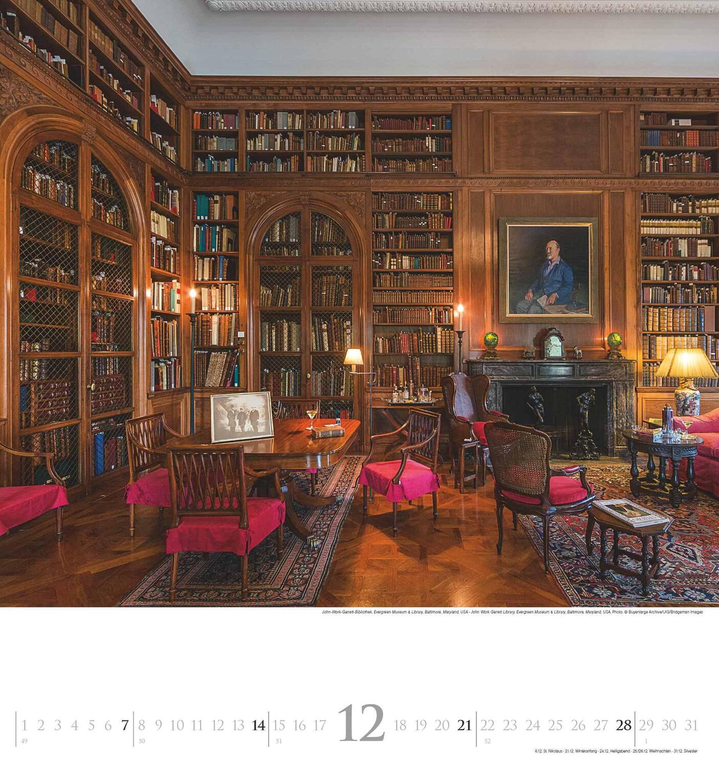 Bild: 4250809654188 | Bibliotheken 2025 - Wand-Kalender - Foto-Kalender - 45x48 - Bücher