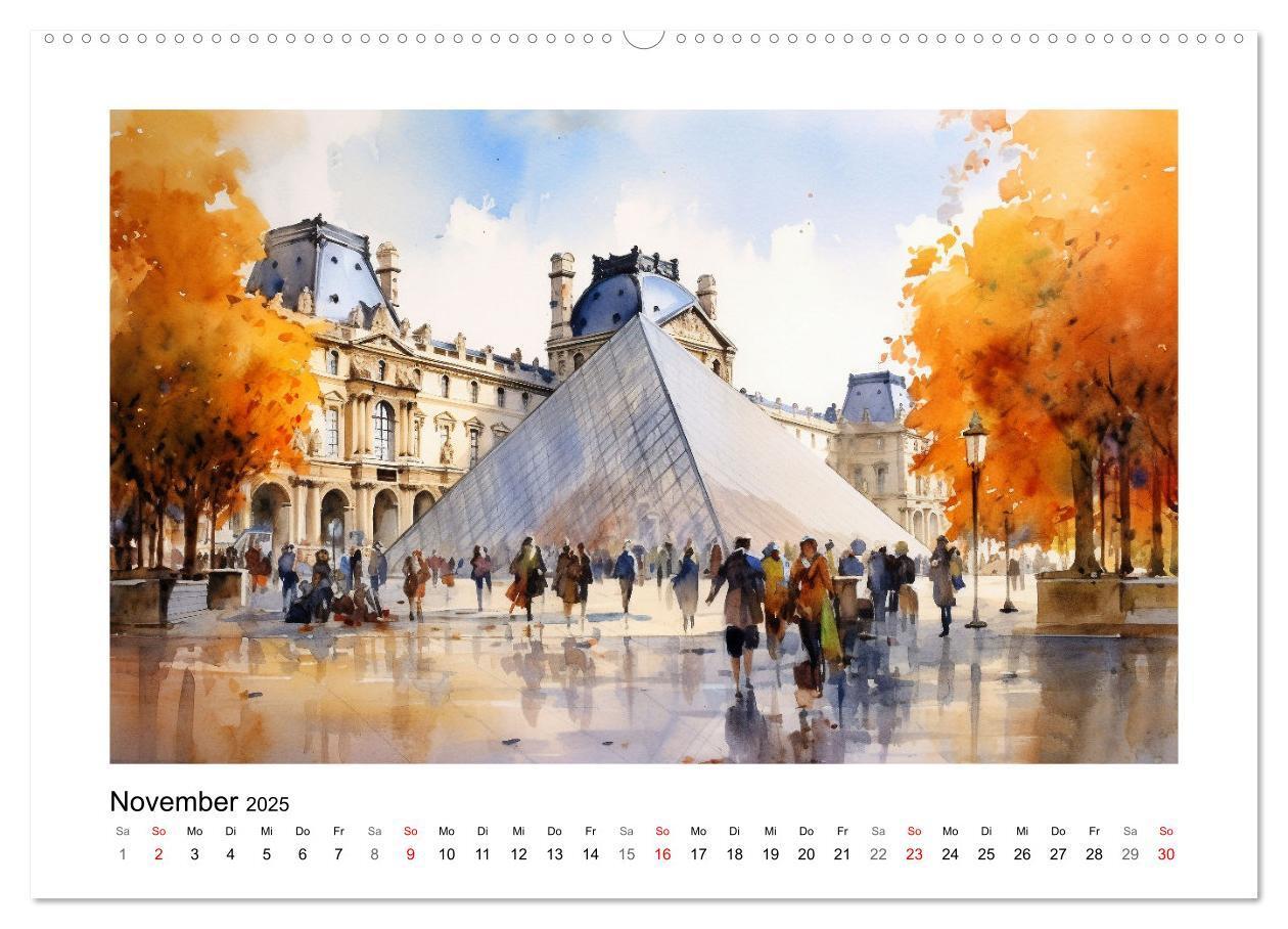 Bild: 9783383825835 | Romantisches Paris (Wandkalender 2025 DIN A2 quer), CALVENDO...