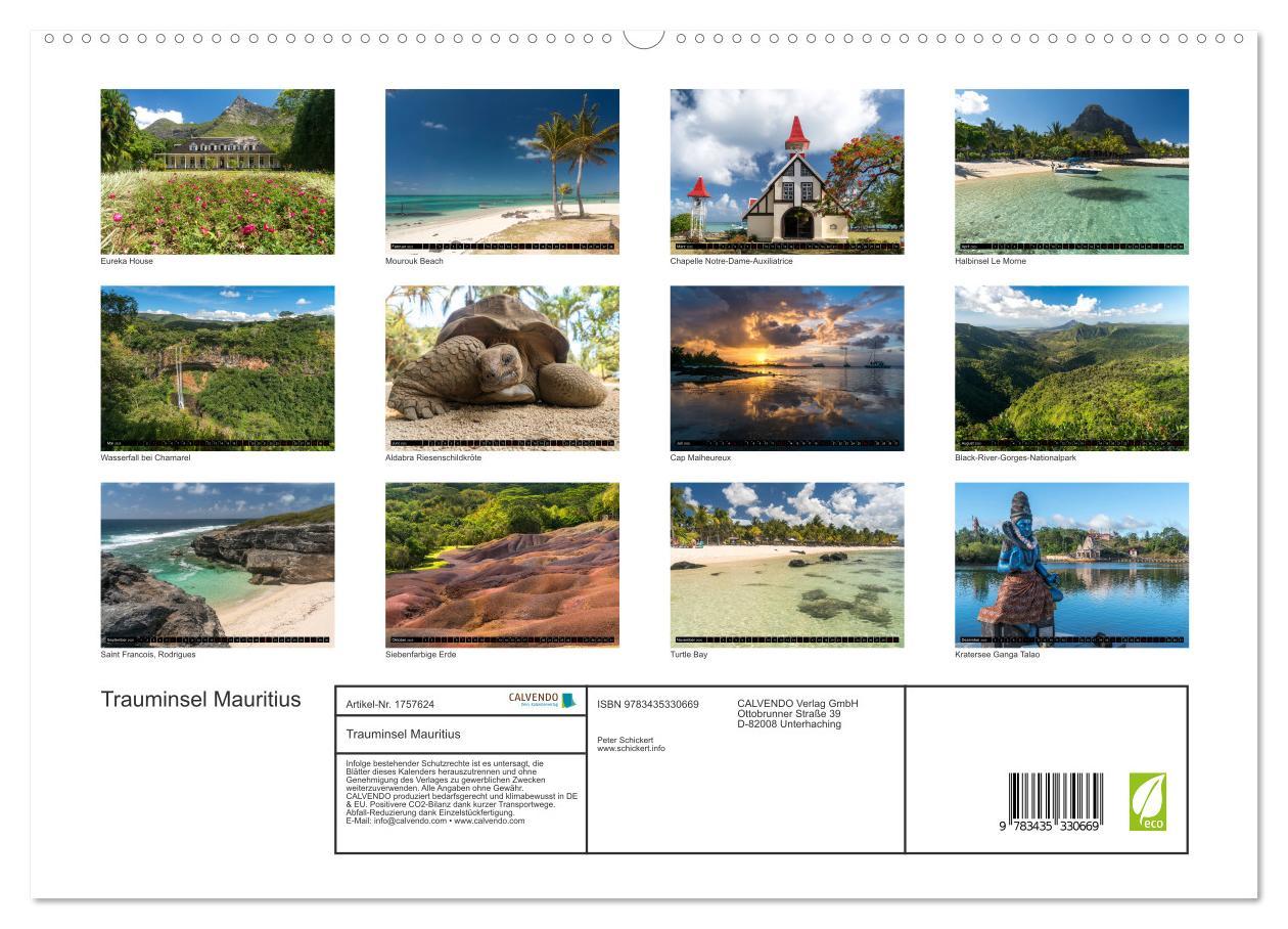 Bild: 9783435330669 | Trauminsel Mauritius (hochwertiger Premium Wandkalender 2025 DIN A2...