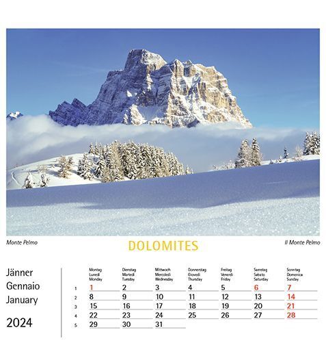 Bild: 9788887531466 | Dolomiten 2024, Postkartenkalender Querformat | Kalender | 2024