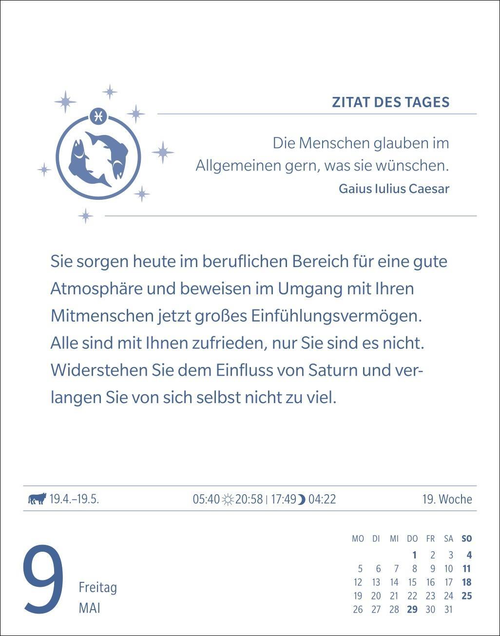 Bild: 9783840033667 | Fische Sternzeichenkalender 2025 - Tagesabreißkalender - Ihr...