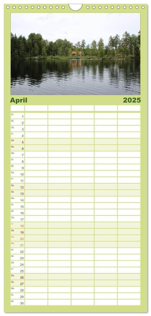 Bild: 9783457120439 | Familienplaner 2025 - Schweden 2025 mit 5 Spalten (Wandkalender, 21...