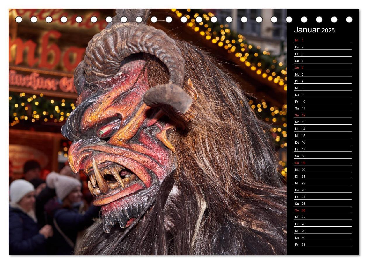 Bild: 9783435174089 | Krampus Kalender 2025 (Tischkalender 2025 DIN A5 quer), CALVENDO...