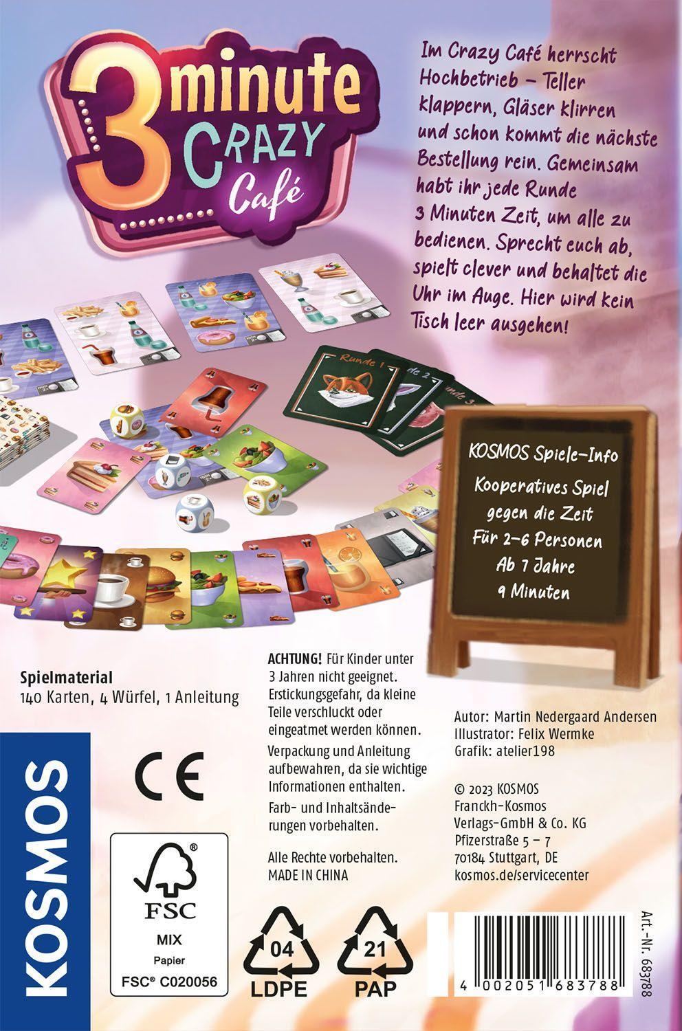 Bild: 4002051683788 | 3 minute Crazy Café | Spiel | Martin Nedergaard Andersen | Spiel