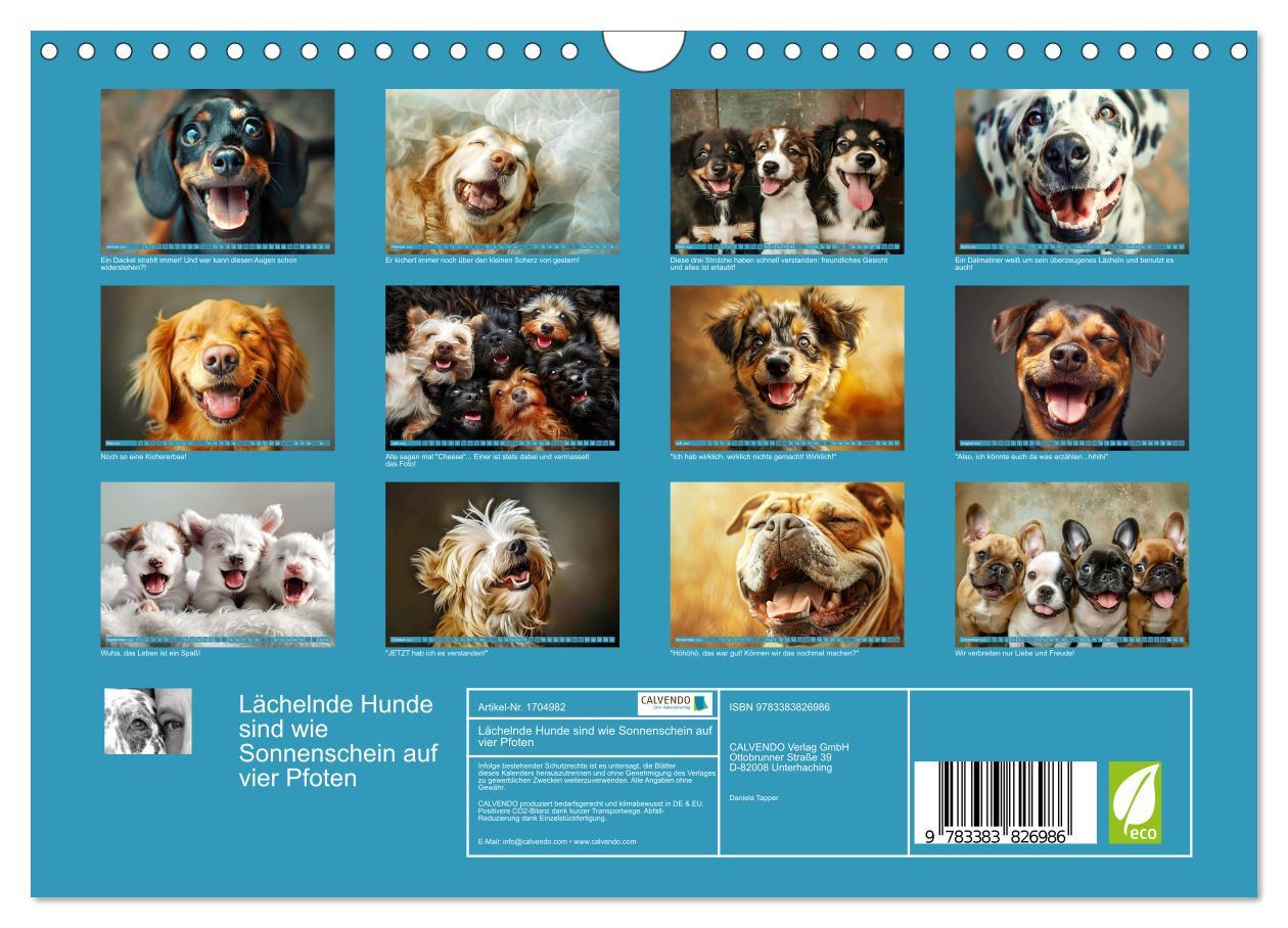 Bild: 9783383826986 | Lächelnde Hunde sind wie Sonnenschein auf vier Pfoten (Wandkalender...