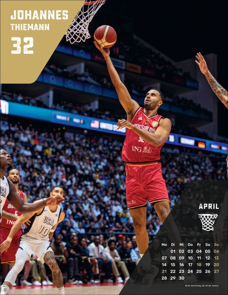 Bild: 9783756413324 | DBB Basketball Posterkalender 2025 | Kalender | Spiralbindung | 15 S.