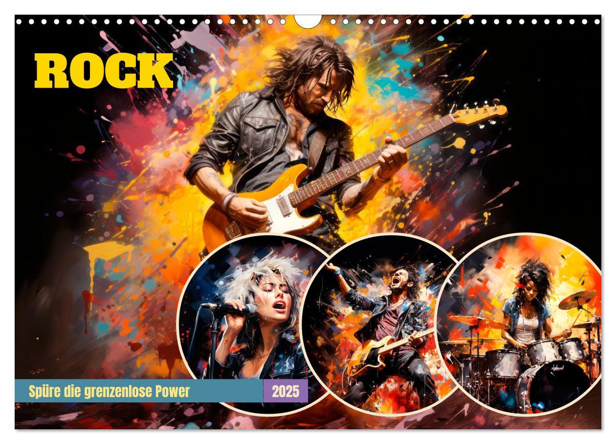 Cover: 9783383851841 | ROCK Spüre die grenzenlose Power (Wandkalender 2025 DIN A3 quer),...