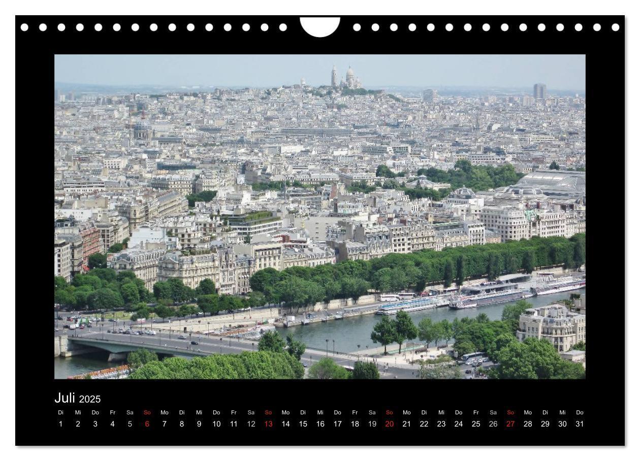 Bild: 9783435721139 | Paris von oben (Wandkalender 2025 DIN A4 quer), CALVENDO...