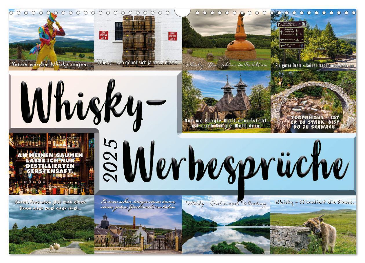 Cover: 9783383894473 | Whisky-Werbesprüche (Wandkalender 2025 DIN A3 quer), CALVENDO...