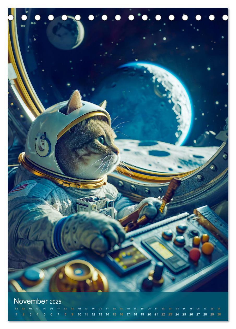 Bild: 9783383775789 | Katzen im All - Katzenastronauten im Kosmos (Tischkalender 2025 DIN...