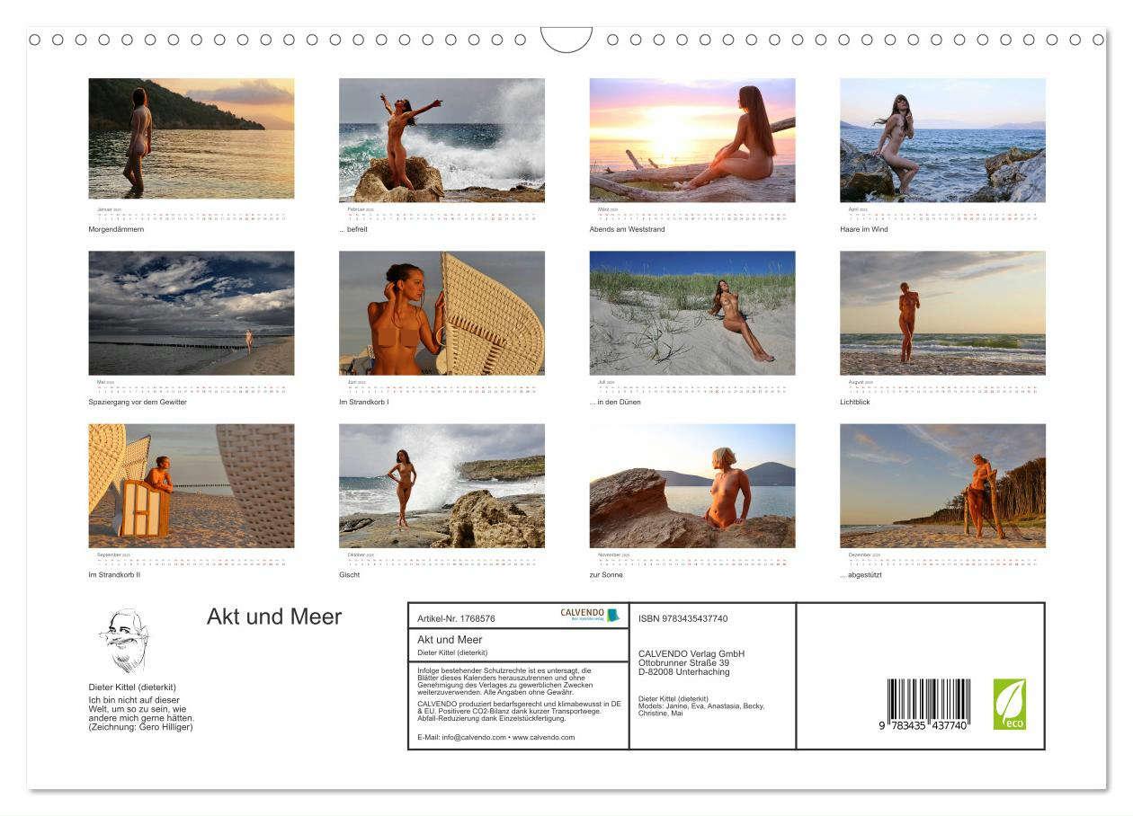 Bild: 9783435437740 | Akt und Meer (Wandkalender 2025 DIN A3 quer), CALVENDO Monatskalender